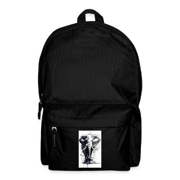 Elefant | Wildtier | Afrika | Kindermotive - Rucksack - Schwarz - Vorne