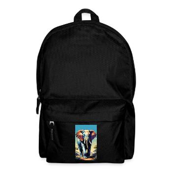 Elephant | Wild Animal | Africa | Children's motifs - Backpack - black - Front