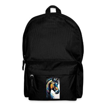 Horse | Horse Riding | Animal | Mount | Colorful - Backpack - black - Front