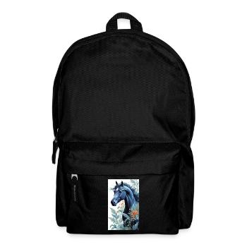 Cheval | Équitation | Animaux | Monture | Coloré - Sac à dos - noir - Devant