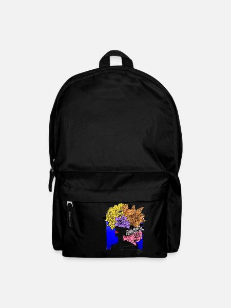 Floral portrait - Backpack - black