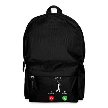 Call Mobile Anruf golf sports golfer caddi - Rucksack - Schwarz - Vorne
