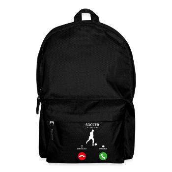 Call Mobile Anruf Frauenfussball soccer woman foot - Rucksack - Schwarz - Vorne