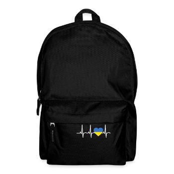 I LOVE ekg heartbeat UKRAINE - Backpack - black - Front