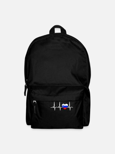 I LOVE ekg heartbeat SLOWENIEN Slovenia - Backpack - black