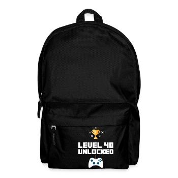 Geburtstag Gamer Computer Videogame Geschenk 40 - Rucksack - Schwarz - Vorne