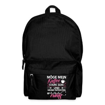 Chemise Infirmière · Soins · Café dur - Sac à dos - noir - Devant