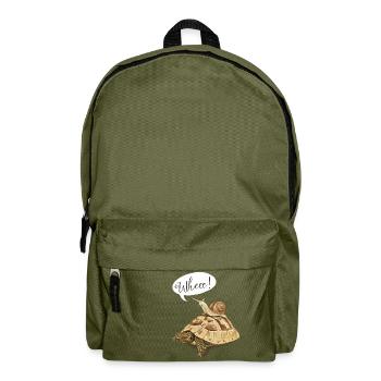 Joyride avec tortue et escargot (anglais) - Sac à dos - vert olive - Devant
