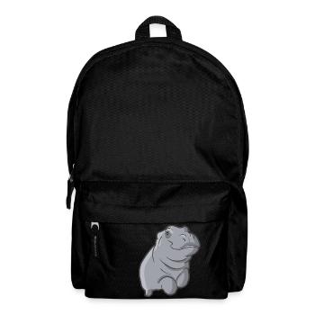 Hippo Hippopotamus Hippopotamus Hippopotamus - Backpack - black - Front