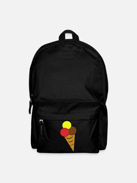 Ice cream cone ice cream ice cream cone - Backpack - black
