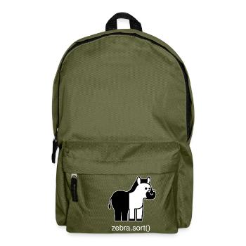 Sortiertes Zebra - Rucksack - Olivgrün - Vorne