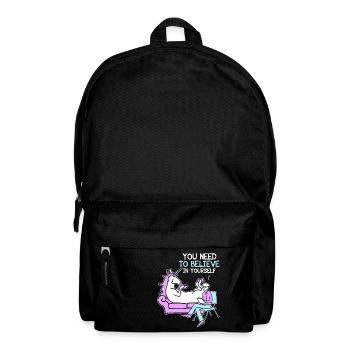 Einhorn, das Sie an sich selbst glauben müssen - Rucksack - Schwarz - Vorne