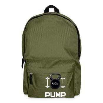 100% pump bodybuilding - Backpack - olive green - Front