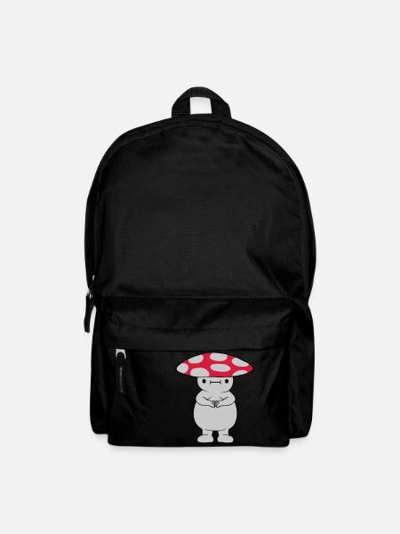 Dicker süßer Pilz - Rucksack - Schwarz