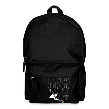 j' peux pas je joue avec ma queue de billard - Sac à dos - noir - Devant