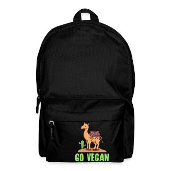 Kamel-Tierdesign für stolze Veganer - Rucksack - Schwarz - Vorne