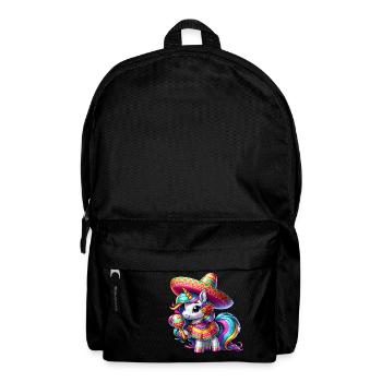 Cinco de Mayo Süßes Einhorn Cartoon mit Grünen - Rucksack - Schwarz - Vorne