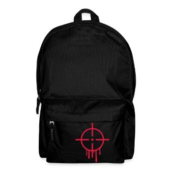 Crosshair Sniper Scope Blood Shooter Gamer War Aim - Backpack - black - Front