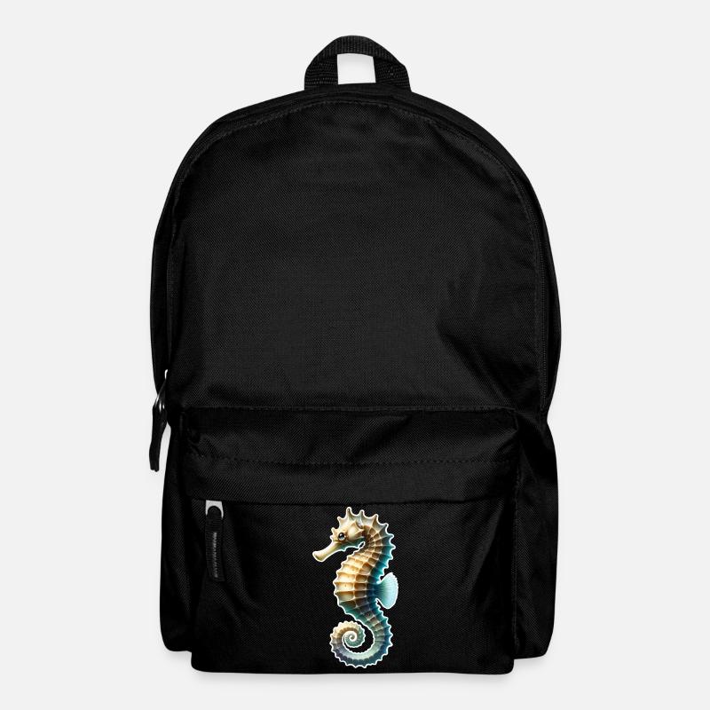 Seepferd - Rucksack - Schwarz