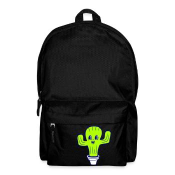 Cher Cactus Cactus Kawaii Visage Mignon Épineux - Sac à dos - noir - Devant