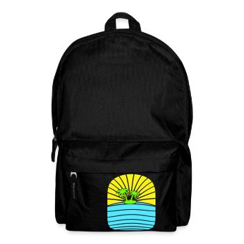 Palm Tree Island Tree Beach Holiday Coconut Sea Cool - Backpack - black - Front