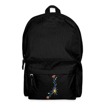 Cancer – Conception florale du zodiaque avec des étoiles - Sac à dos - noir - Devant