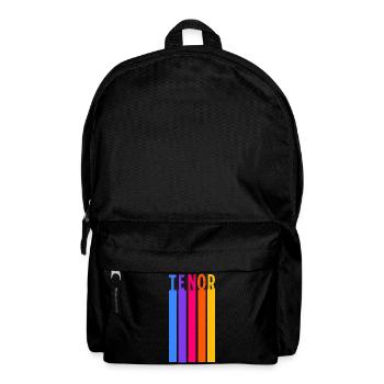 Chœur Voix Ténor Rayures Rétro - Sac à dos - noir - Devant