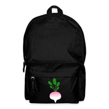 Minimalistic Turnip Botanical Illustration - Backpack - black - Front