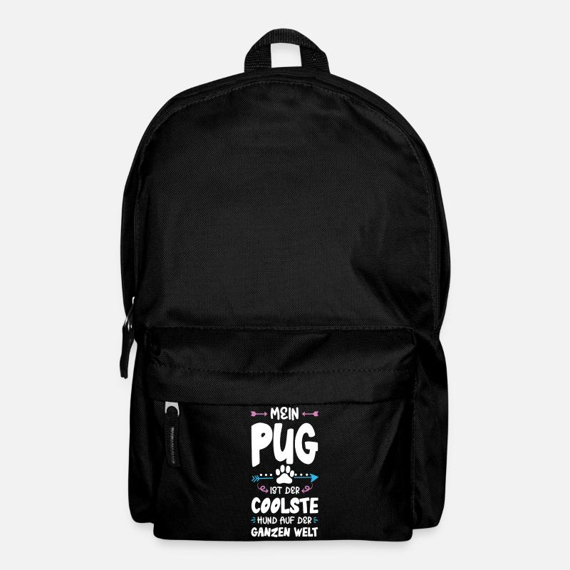 pug mops hund spruch - Rucksack - Schwarz