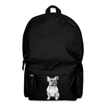 Französische Bulldogge Schmetterling Skizze - Rucksack - Schwarz - Vorne