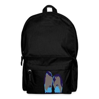 Pinguin-Familie, 3c - Rucksack - Schwarz - Vorne