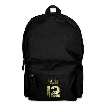 12 Zahl Krone - Rucksack - Schwarz - Vorne