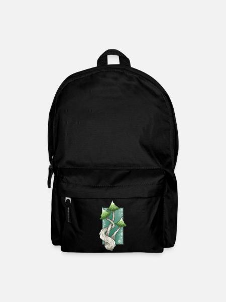 Trippiger Fantasy-Pilz - Rucksack - Schwarz