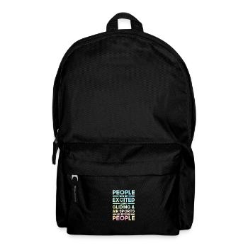 People Who Get Excited About Gliding And Air Sport - Rucksack - Schwarz - Vorne