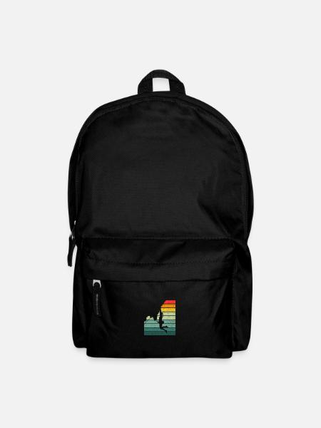 Retro Graphic Climbing Bouldering Rock Climber Mou - Rucksack - Schwarz