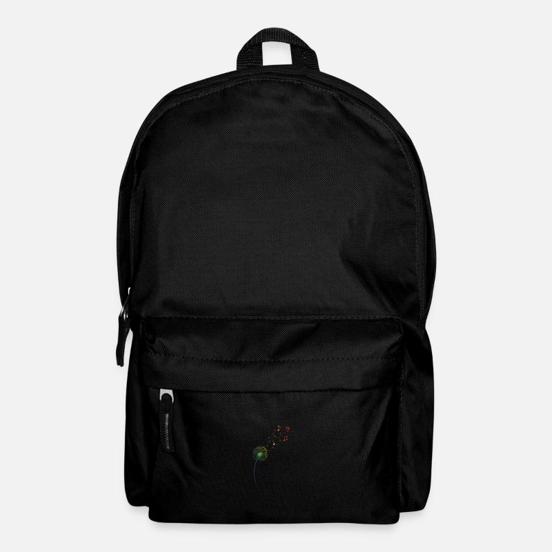 Regenbogen Pusteblume Löwenzahn Noten Musik - Rucksack - Schwarz