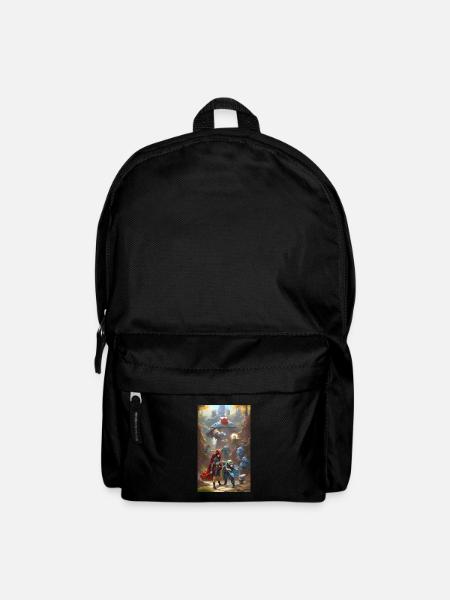 Fantasy Famille Aventure Paysage Scène - Sac à dos - noir