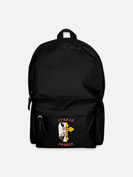Belgrad Serbien Flagge Serbisch Adler Herkunft Rei - Rucksack - Schwarz
