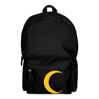 meditieren mond yoga beten fitness frau liebe sich - Rucksack - Schwarz - Vorne