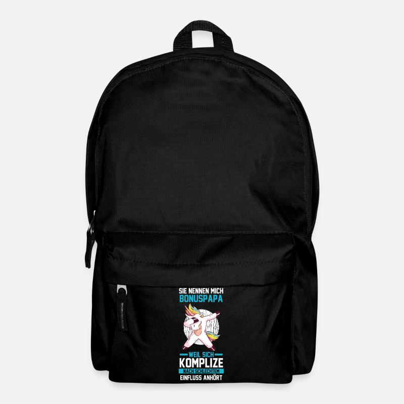 Dabbing Einhorn Bonuspapa - Rucksack - Schwarz