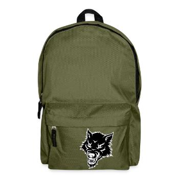 wolf - Backpack - olive green - Front