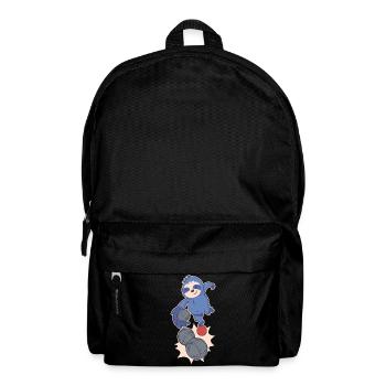 Sloth boules player throws boules balls petanque - Backpack - black - Front