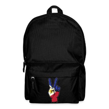 Philippinen Flagge Frieden Victory Symbol - Rucksack - Schwarz - Vorne