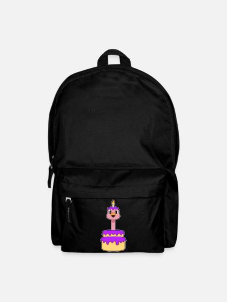 Flamingo Geburtstag Kuchen - Rucksack - Schwarz