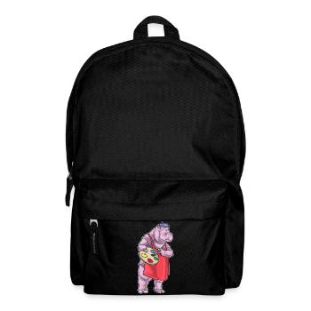 Nilpferd Maler Pinsel Malen - Rucksack - Schwarz - Vorne