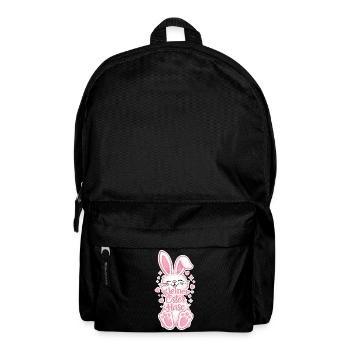 Petit Lapin de Pâques en rose - Sac à dos - noir - Devant
