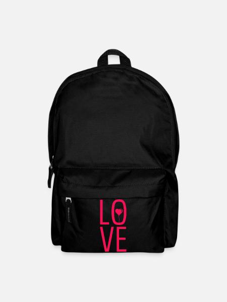 Liebesherzballon - Rucksack - Schwarz