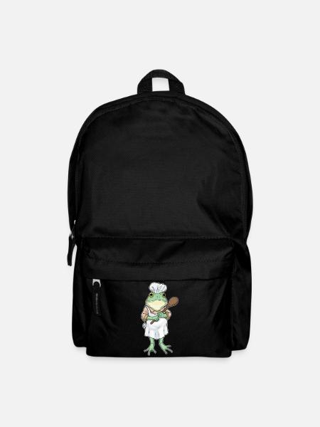 Frosch Koch Kochlöffel Kochen - Rucksack - Schwarz