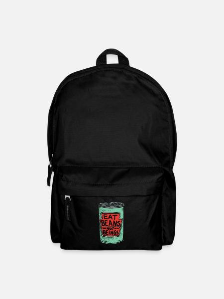 Esst Bohnen keine Lebewesen - Tierliebe - Rucksack - Schwarz