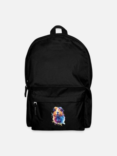 Buntes Hipster-Meerschweinchen - Rucksack - Schwarz